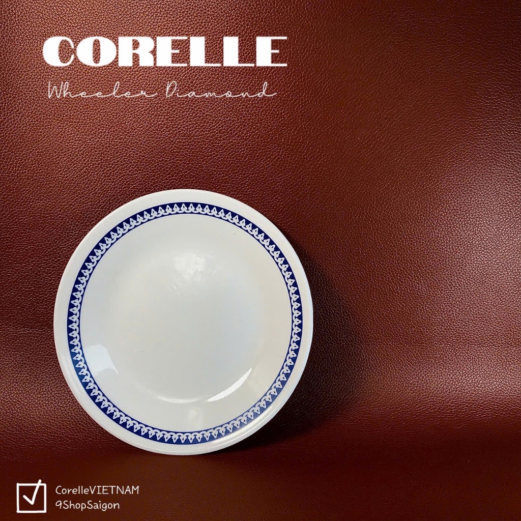 Corelle USA - Wheeler Diamond - Combo of 02 แผ่นตื้น 17cm