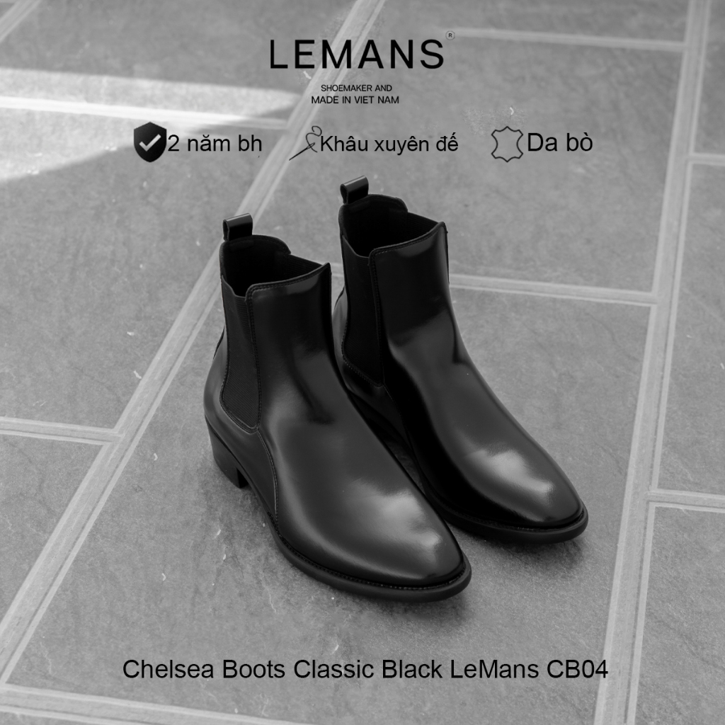 The Grain Fit Chelsea Boots Classic LeMans Black CB04 รองเท้าหนังหัวแหลม - ของแท้ 24 เดือนทั่วประเทศ