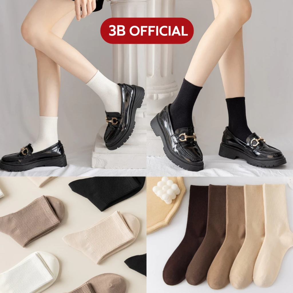 Design By 3B ถุงเท้ากีฬาคอสูงสําหรับผู้ชายและผู้หญิงแฟชั่นที่ใช้งาน [MS30156]