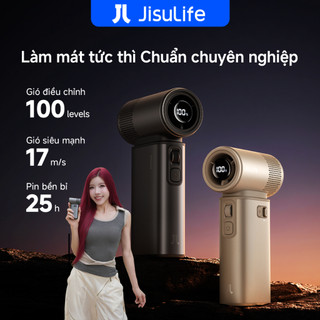 Quạt cầm tay JisuLife Ultra2 đa năng, pin 9000mAh bền, 100 cấp gió mạnh, đèn pin, sạc dự phòng, cắm trại ngoài trời