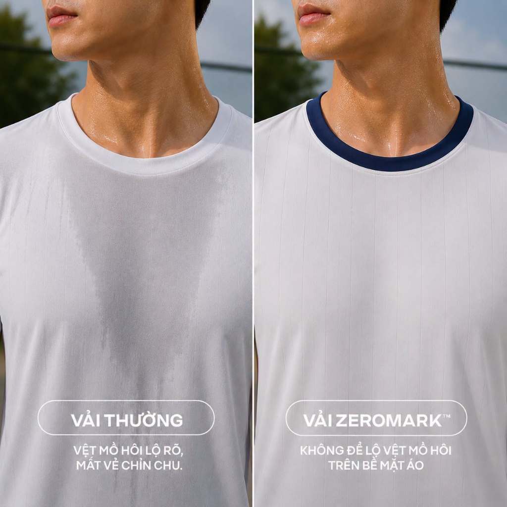 [ใหม่]Peque ZeroMark เสื้อยืดกีฬาผู้ชาย/โปโลคอลเลกชันใบไม่มีริ้วเหงื่อ การเคลื่อนไหวที่สะดวกสบาย Coo