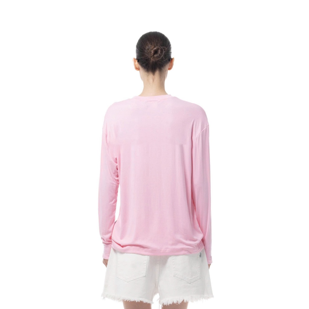 HOTEL LONGSLEEVE FW25 RELAX FIT PINK - เสื้อยืดแขนยาวสําหรับผู้ชายและผู้หญิง