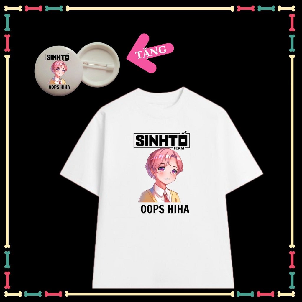 เสื้อยืดเด็ก Oops Hiha Smoothie Team มีไซส์ผู้ใหญ่ หลากสี ผ้าคอตตอนเนื้อนุ่ม ขนาด 10kg to 80kg - รวม