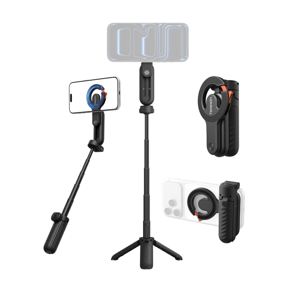 มัลติฟังก์ชั่น MINI TRIPOD TELESIN โทรศัพท์แม่เหล็ก INHALER - และ VLOG VIDEO HANDLE / HANDLEBAR
