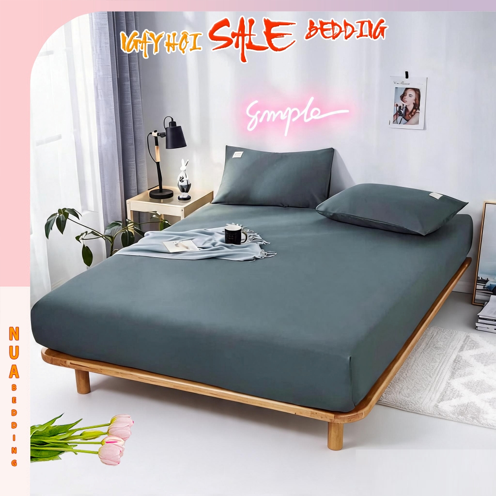 ผ้าปูที่นอน 1m2 1m4 1m6 1m8 Tici Cotton Solid Color Not Shaggy, Chunky ผ้าปูที่นอนหุ้มด้วยที่นอน