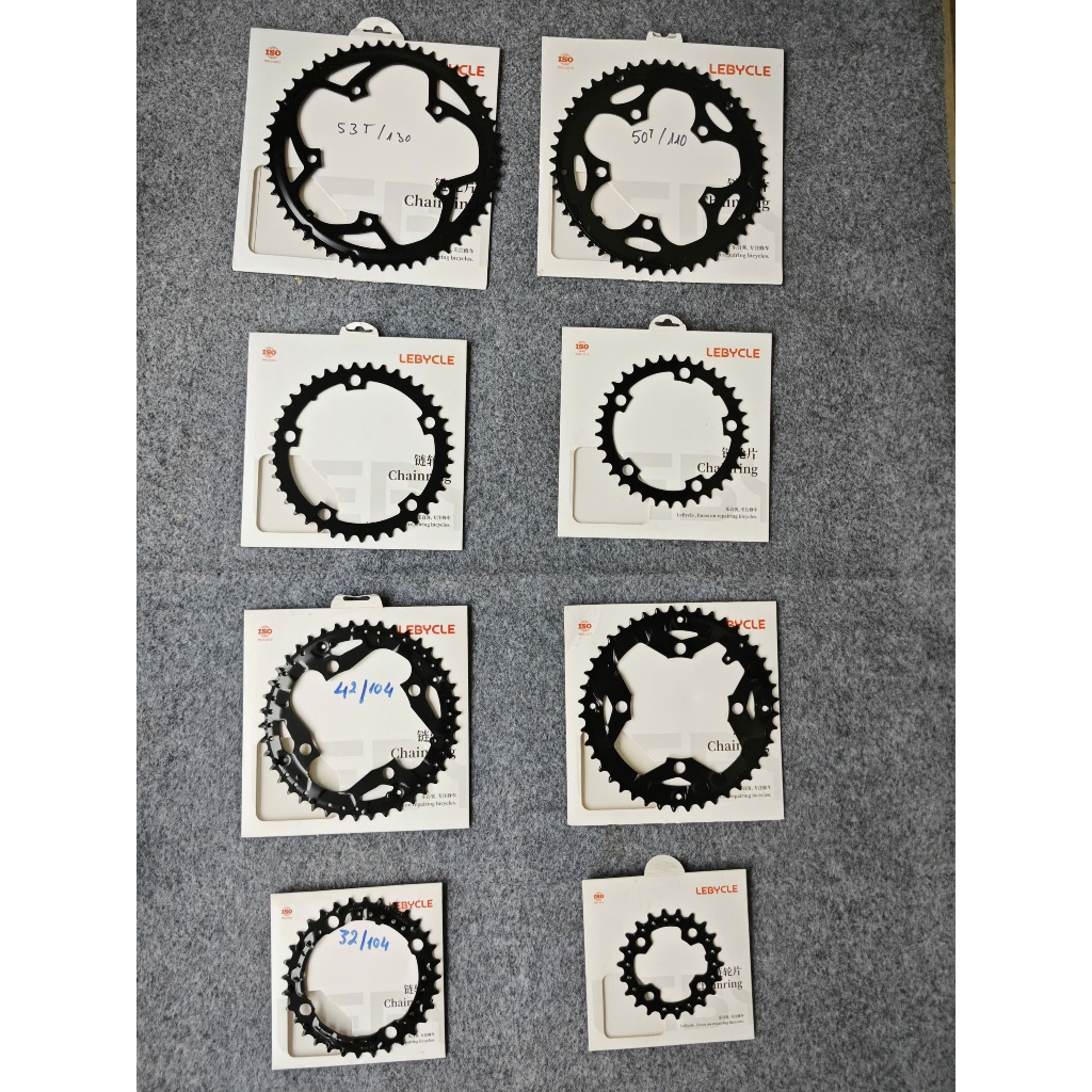 จักรยานแผ่นดิสก์เฟืองขนาด 22T/32T/34T/39T/42T/44T/50T/53T - 104BCD/110BCD/130BCD Lebycle ทนทาน