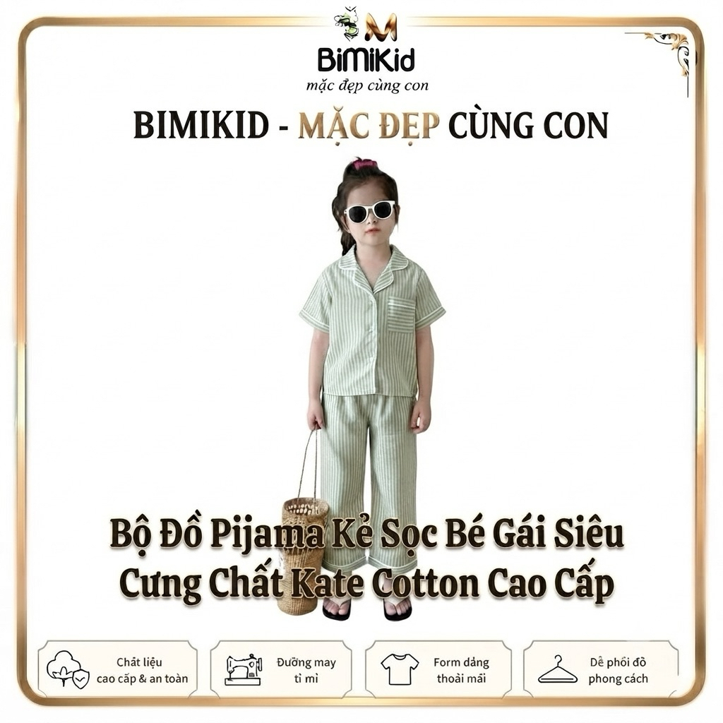 BiMiKid ชุดนอนเด็กผู้หญิง, เสื้อผ้า Kate Cotton คุณภาพสูงสําหรับเด็กผู้หญิง - PIJAMA