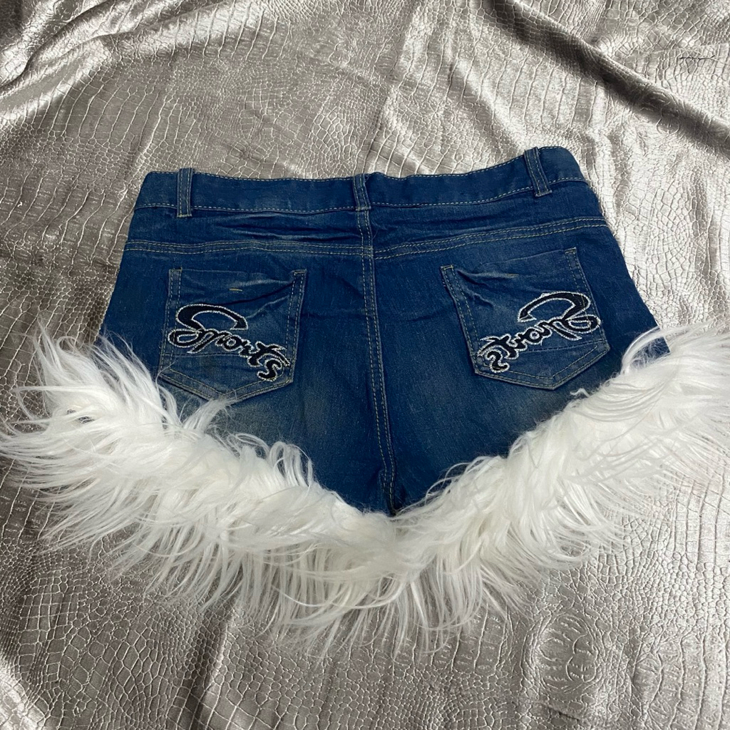 (2มือ) Vintage Y2K Streetwear Blockcore / Acubi Punk Rock Shorts
