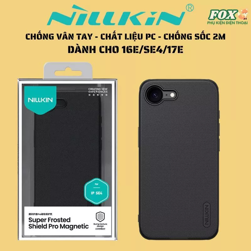 IPhone 17E/16E/SE4 กรณี Nillkin Frosted Shield Pro PC Hard เคสโทรศัพท์สําหรับ iPhone 16E/17E/SE4