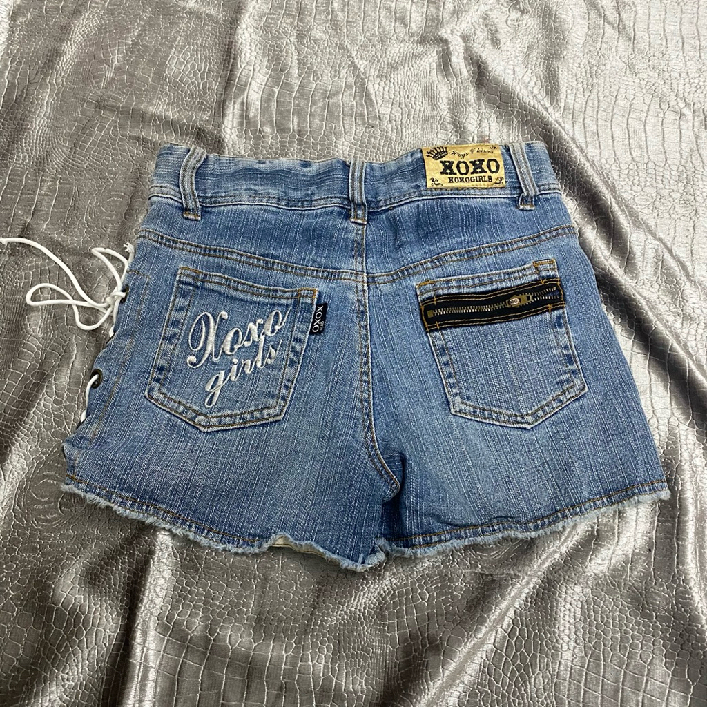 (2มือ) Vintage Y2K Streetwear Blockcore / Acubi Punk Rock Shorts