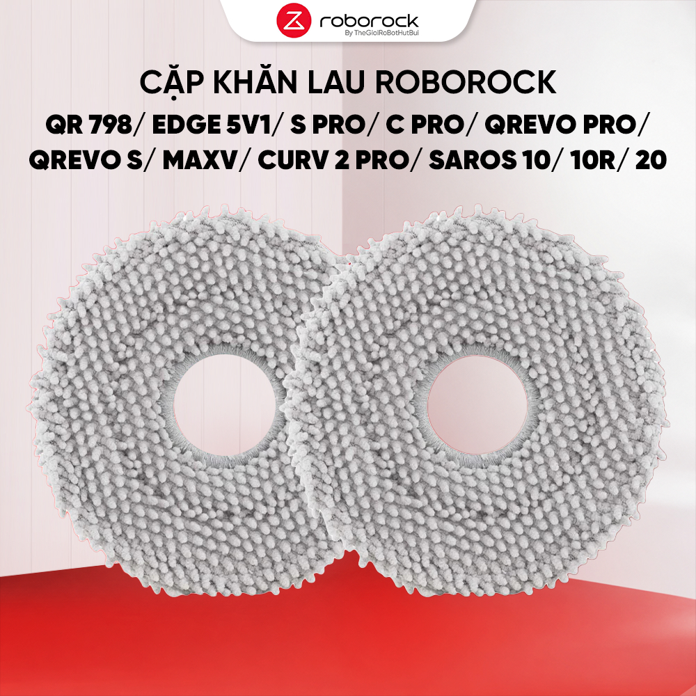 2 คู่ Roborock Qr 798/ Edge 5v1/ S Pro/ C Pro/ Qrevo Pro/ Qrevo S/ MaxV/ Curv 2 Pro/ Saros 10/ 10R/ 