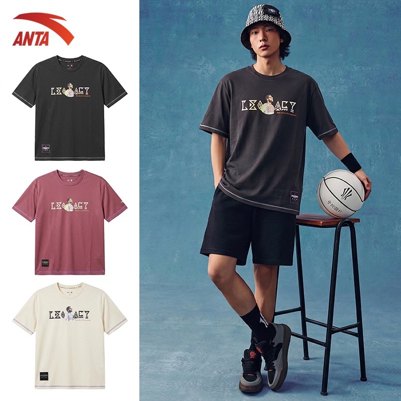 [ANTA x Kyrie Irving] เสื้อยืดแขนสั้นบาสเก็ตบอล KAI Ice Silk Unisex ทรงหลวม 1726A1107