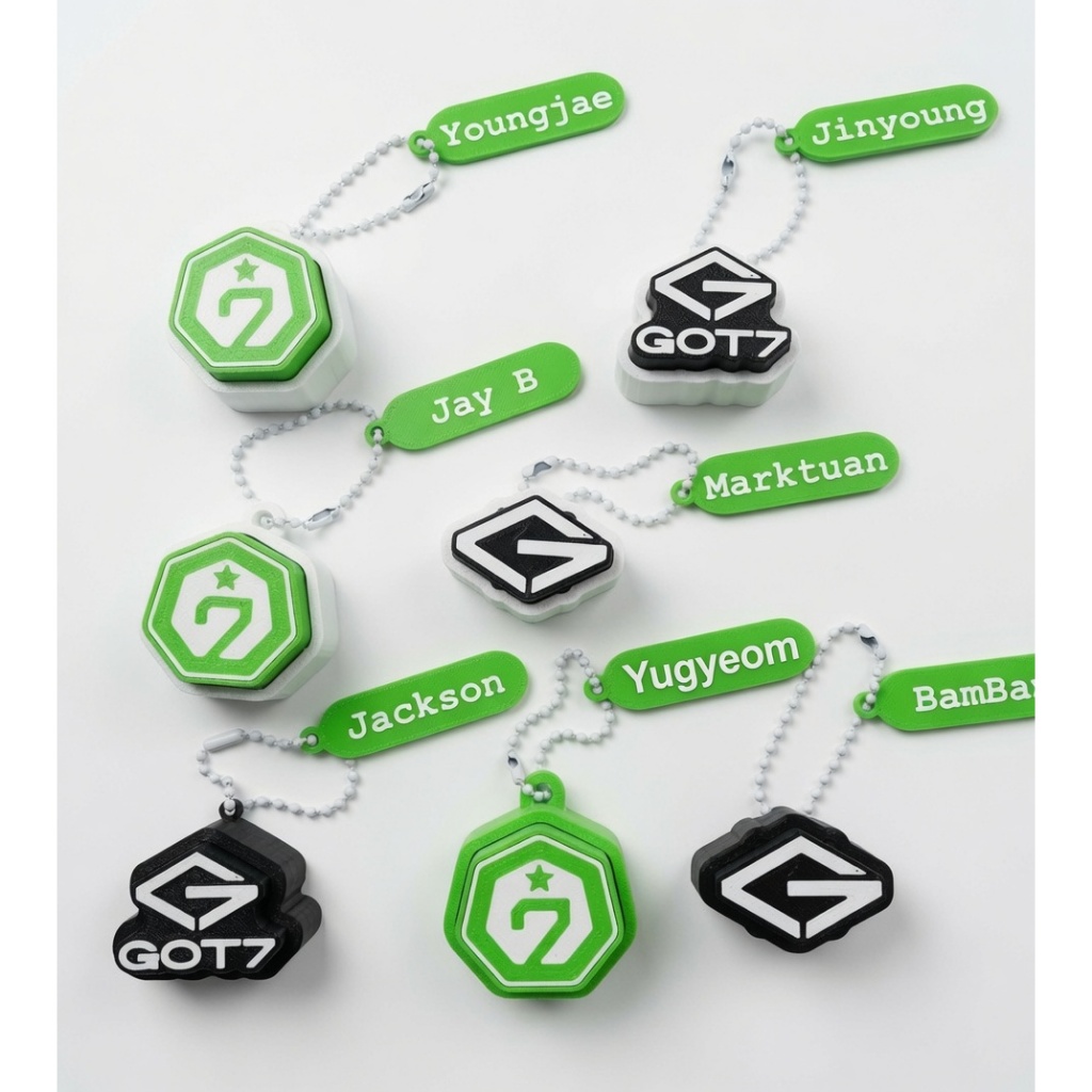 พวงกุญแจโลโก้ Clicker GOT7 - ป้ายชื่อสมาชิก