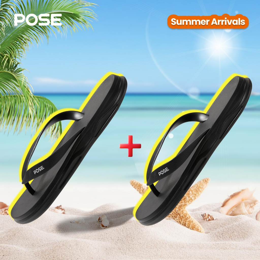 combo 2 คู่POSE Traveling Soft รองเท้าแตะสําหรับชายหาดฤดูร้อน P3246801