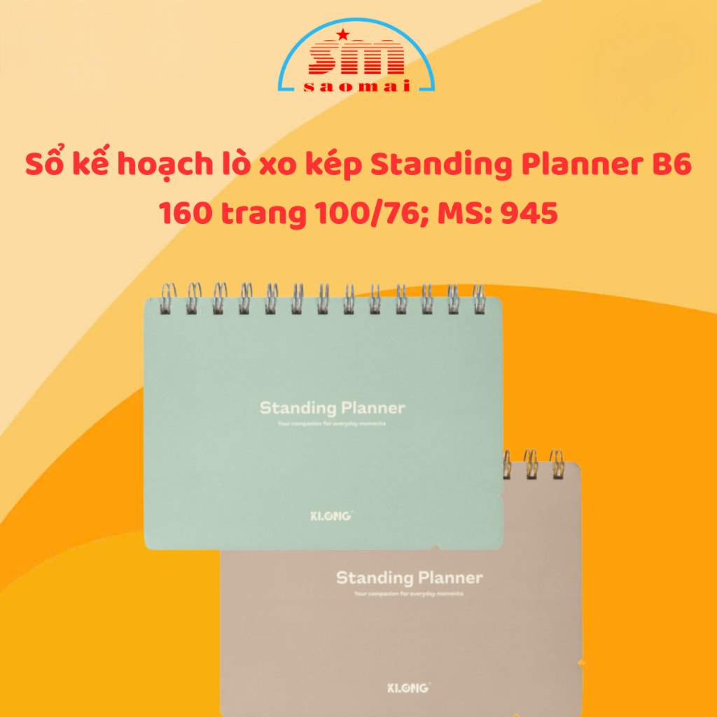 XO Standing Planner B6 Dual Spring Planner 160 หน้า 100/76; MS: 945