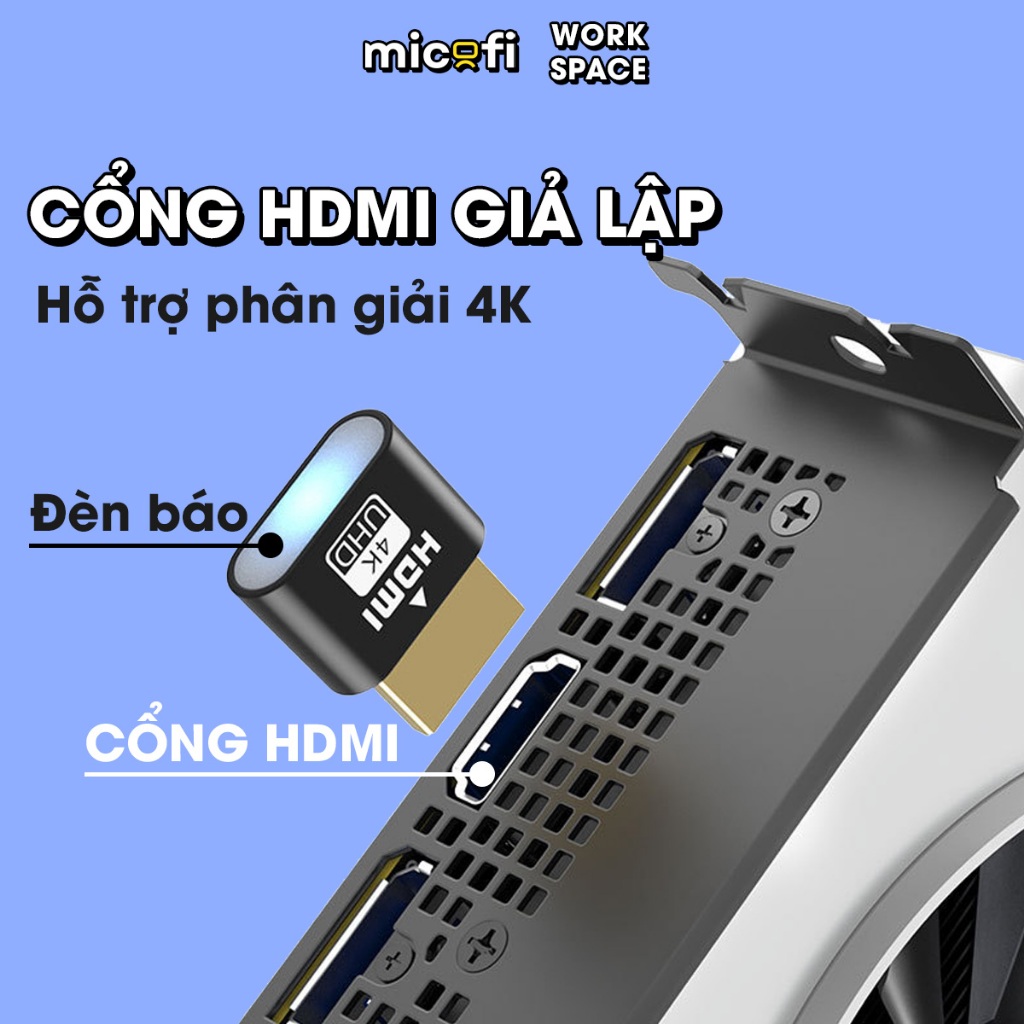อะแดปเตอร์แสดงผลเสมือนหน้าจอเสมือนจําลอง DDC EDID Dummy Plug ใช้งานร่วมกับ HDMI Dummy DP Displayport