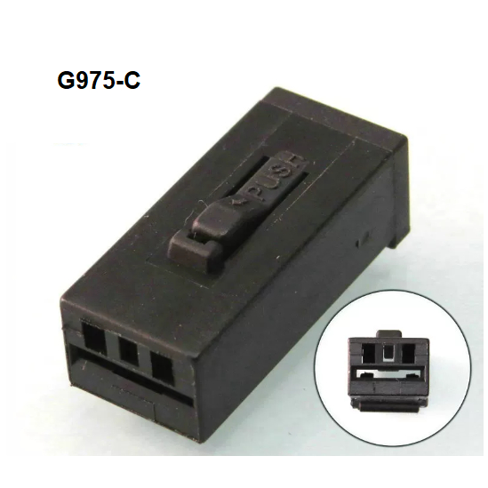 G975-3mm แม่แรง 1 รู สีดํา