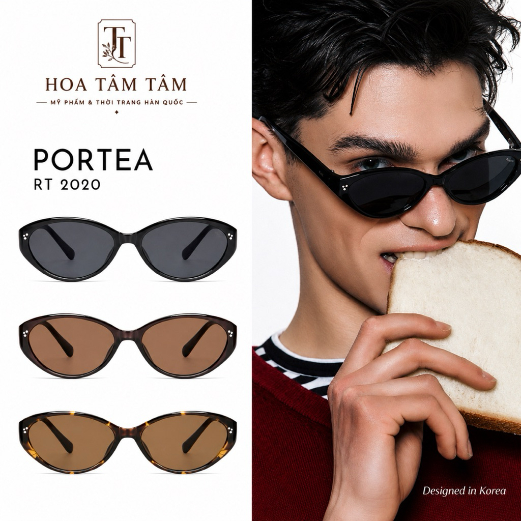 [รุ่นใหม่] RIETI PORTEA RT2020- Rieti Portea แว่นกันแดดแฟชั่นกรอบ 3 สี