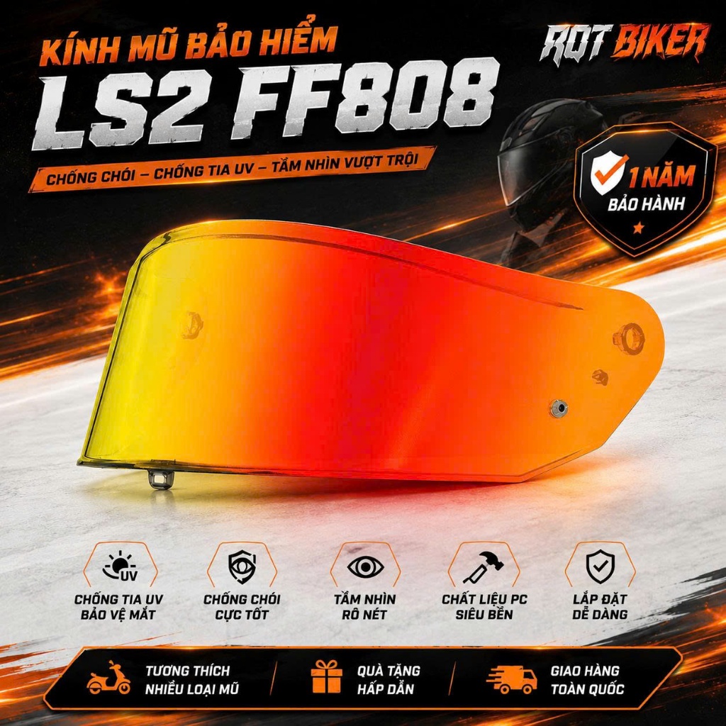(ไม่ใช่หมวก) แว่นตา REVO LS2 ff808 / สี For Fullface LS2 FF808