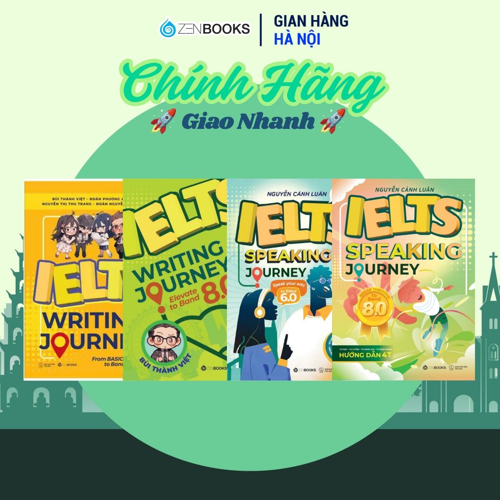 หนังสือ - การเขียนและพูด IELTS JOURNEY ฉบับสมบูรณ์: แผนที่การเรียนรู้ IELTS จากพื้นฐานถึง 8.0 - Zenb