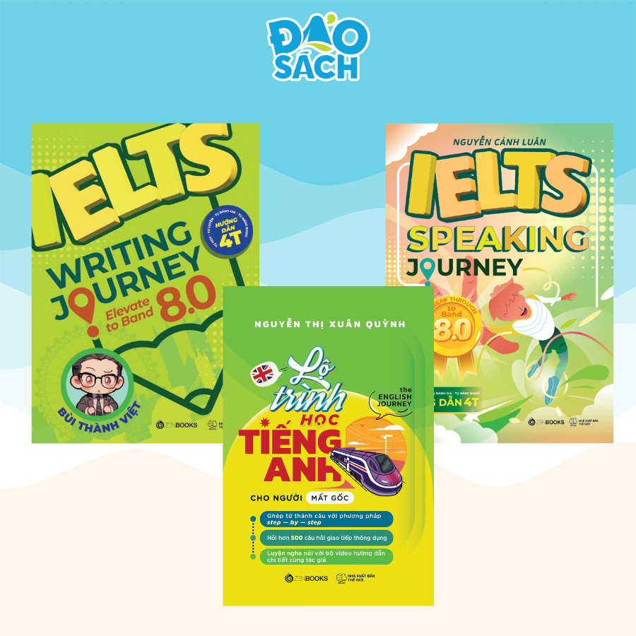หนังสือคอมโบแผนที่การเรียนรู้ภาษาอังกฤษสําหรับผู้ที่มีรากที่หายไป + การเดินทางการเขียน IELTS + IELTS