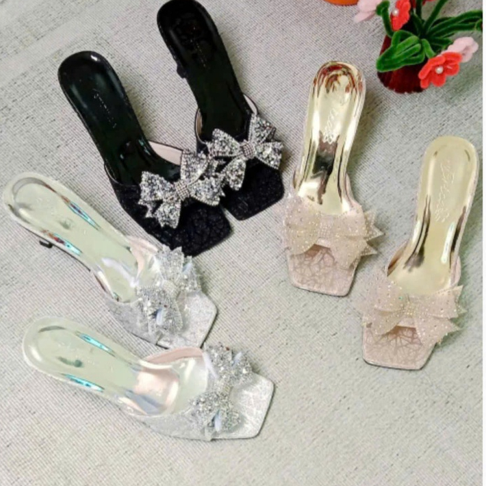 รองเท้า OPEN TOE HIGH HEEL 7P HIGH POINTED HEEL