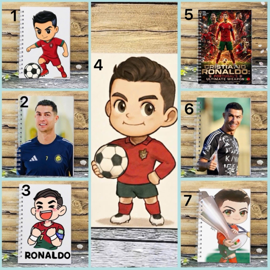 สมุดโน๊ต CR7 มีหลายรุ่นให้เลือก สมุดสันเกลียว A5/โรนัลด์ cr7