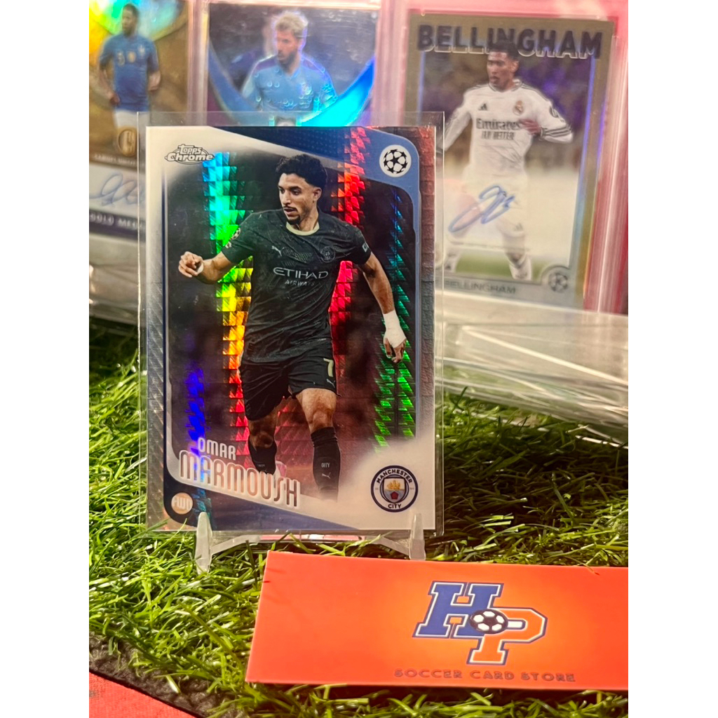 การ์ดฟุตบอล Omar Marmoush Pulsar Topps Chrome UCL 2025/26