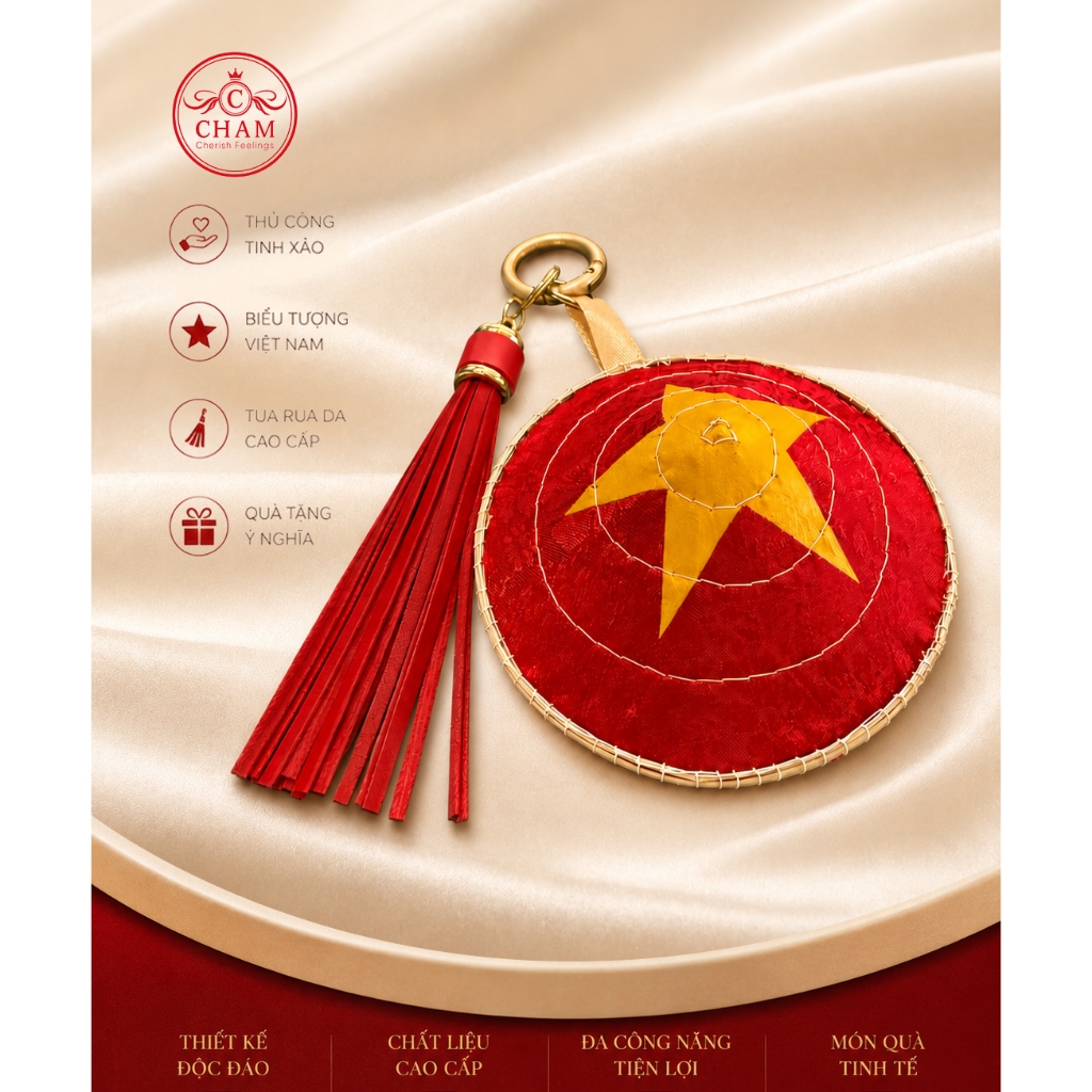 SILK HAT CHARM_Little Vietnam – Carry Vietnam With You - CHAM BOUTIQUE