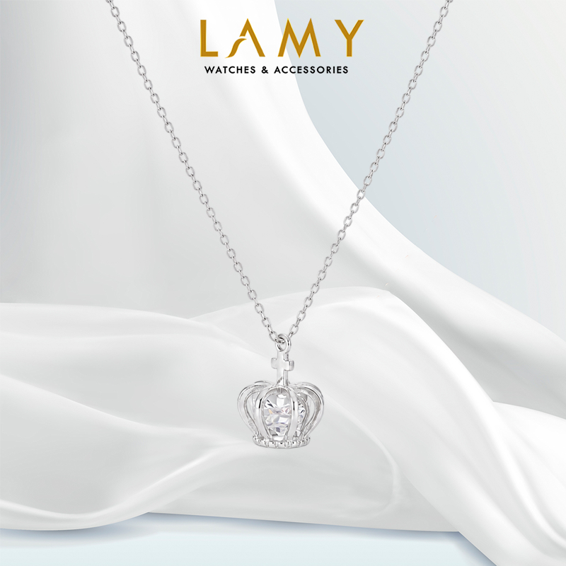 สร้อยคอผู้หญิง LAMY Elegant Crown Necklace สีเงิน 6445