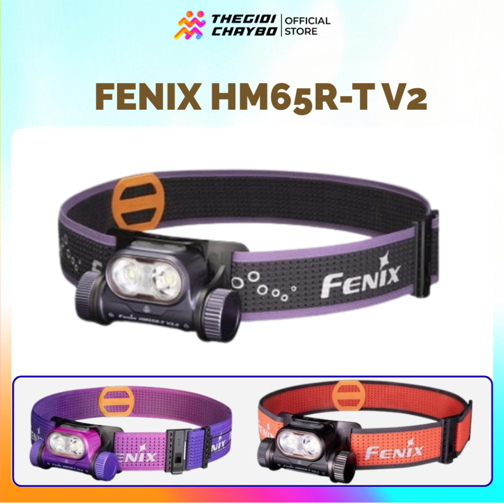 Fenix HM65R-T V2 Trail Running Head ไฟฉาย Super Bright 1600 Lumen, การฉายภาพ 170m, แสงอัลตร้า, สะดวก