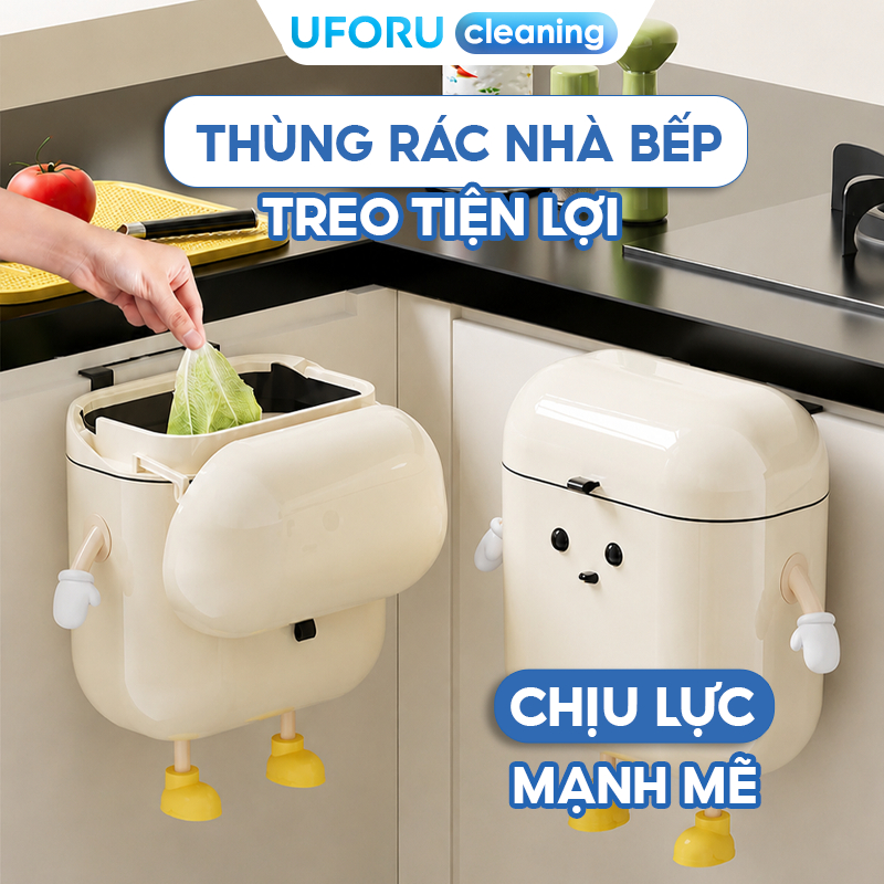 UFORU 8L 11L ถังขยะในครัวติดผนังบนตู้ครัว ห้องน้ํา อเนกประสงค์สะดวก UF656