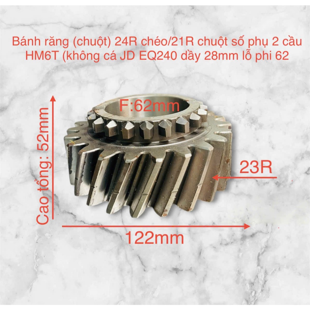 Gear (เมาส์) เมาส์เกียร์เสริม 24R เส้นทแยงมุม/21R HM6T 2 สะพาน (ไม่มีปลา JD EQ240 หนา 28 มม. รู LU 6