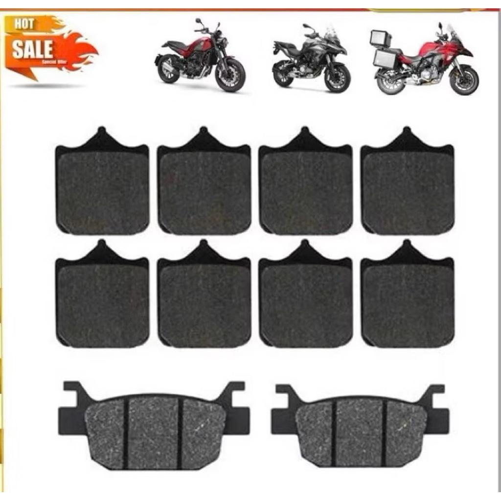 ผ้าเบรคหน้าและหลังสําหรับ Benelli TRK502 TRK502X TRK 502 Leoncino 500 BJ500 BJ500GS-A BJ 500 สินค้าค