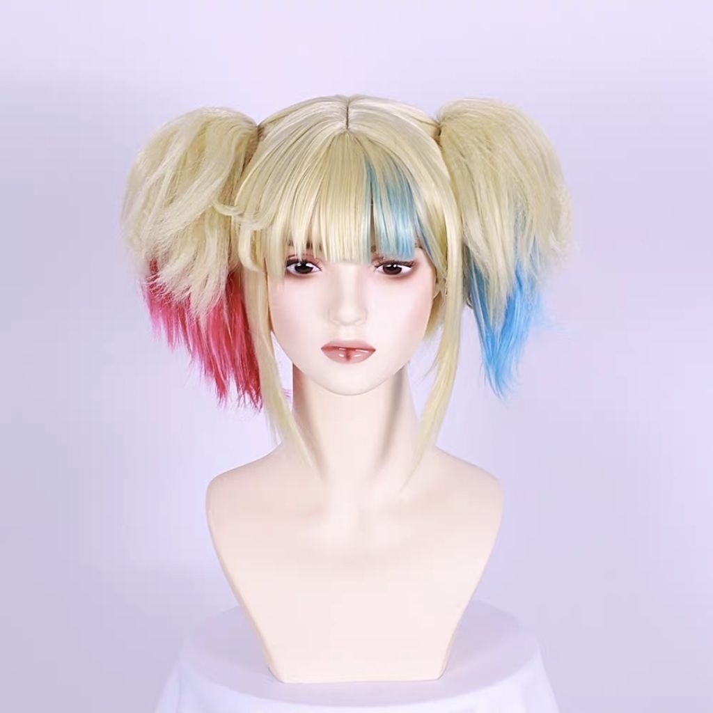[มีจําหน่าย] วิกผม/Harley Quinn isikai ตาข่ายดอกไม้ด้าน [Miu Cosplay]