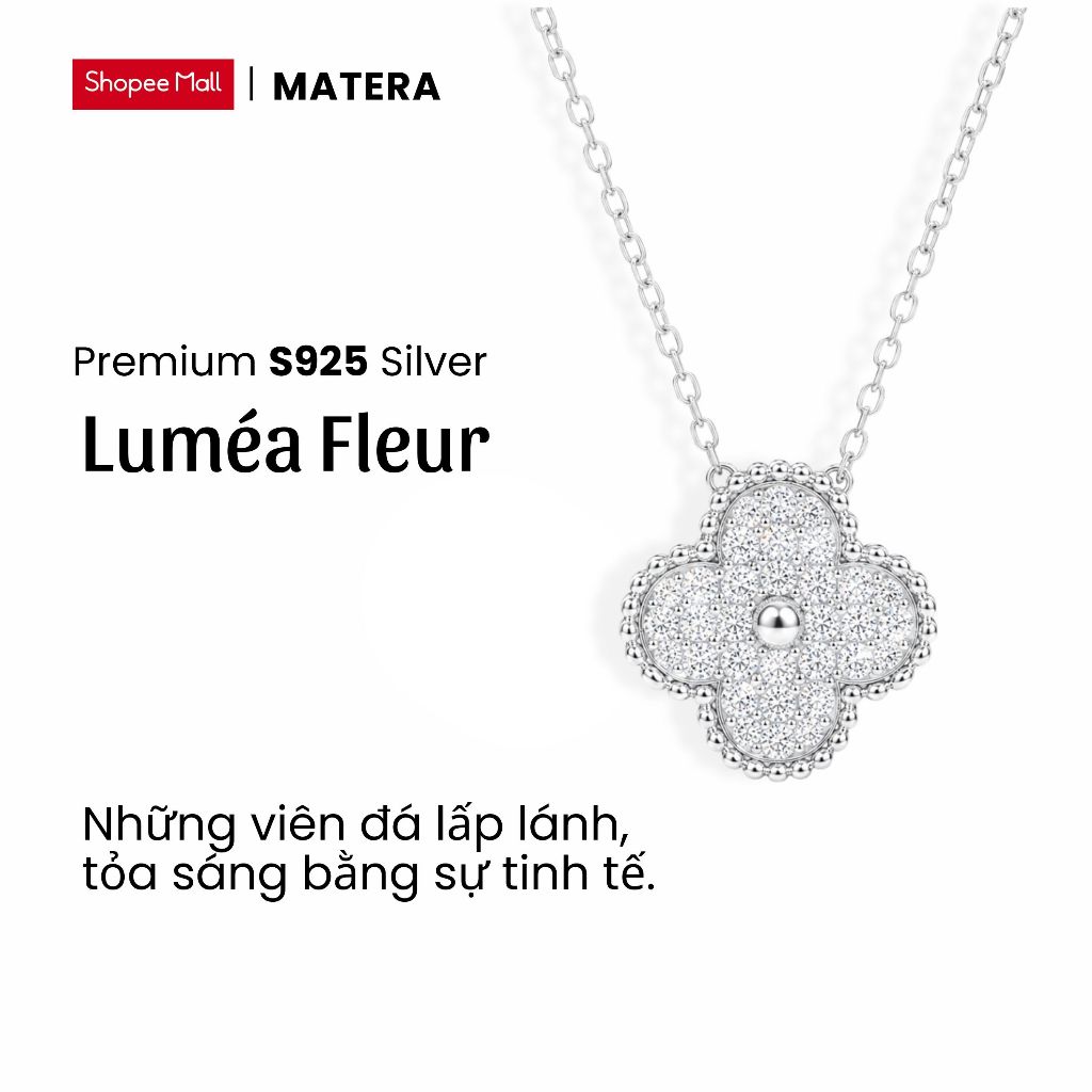 [New Arrival] Luméa Fleur MATERA S925 สร้อยคอเงินดีไซน์ดอกไม้และหินแวววาว MDC96
