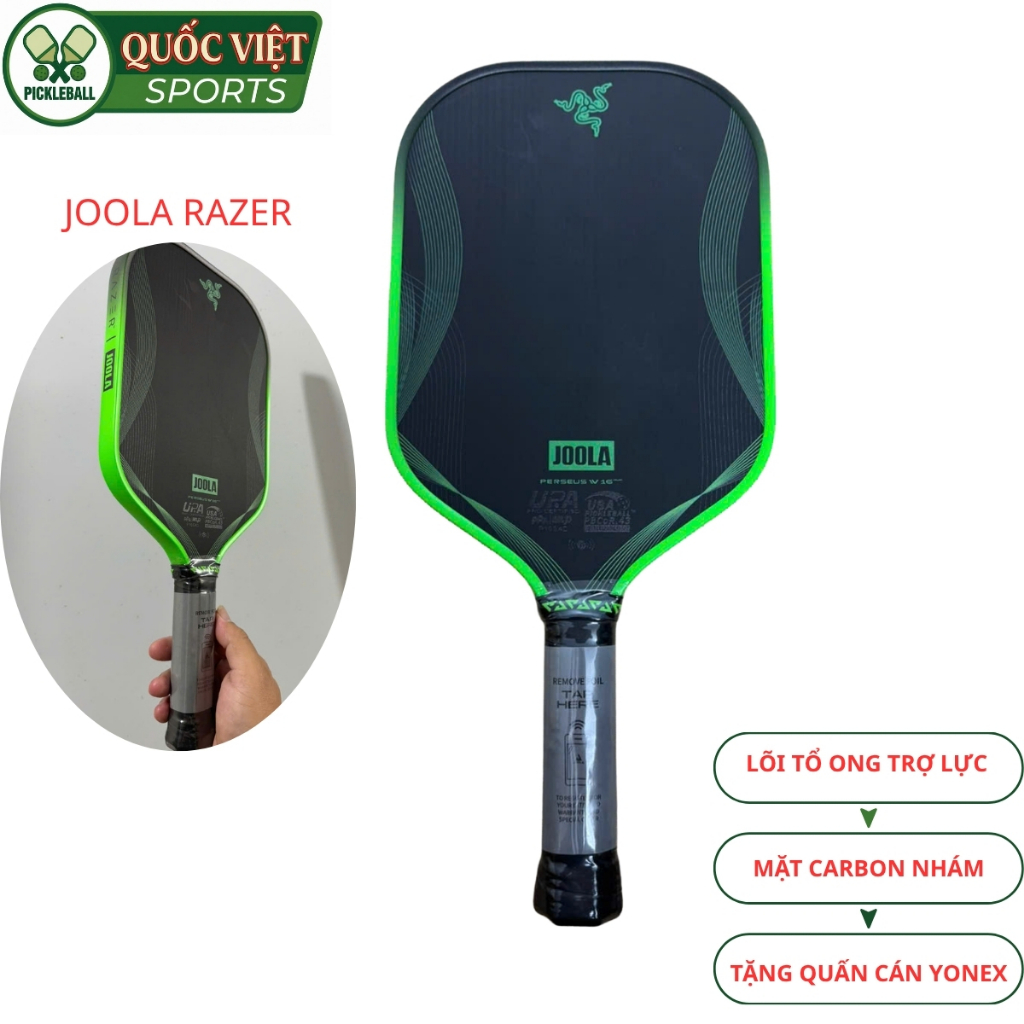 ไม้ปิงปอง Joola Razer Pickleball (16 มม.) คุณภาพสูงสุด แกนรังผึ้งพลัง T700 คาร์บอนผิวหยาบ