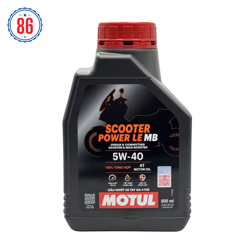 น้ํามันเครื่อง SCOOTER สังเคราะห์ 100% MOTUL SCOOTER POWER LE 5W40