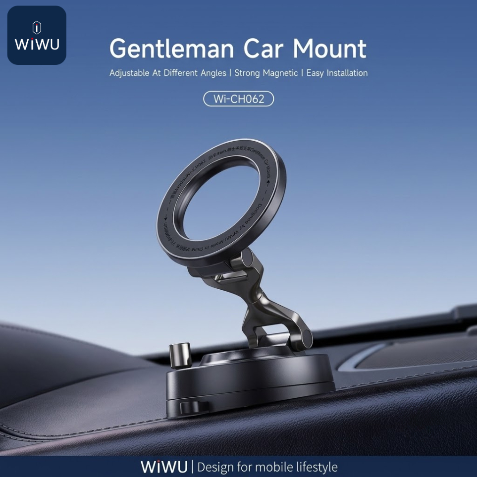 WiWU CH-062TGentleman ที่วางโทรศัพท์ในรถยนต์แบบแม่เหล็ก หมุนได้ 360 องศา สามารถพับเก็บได้