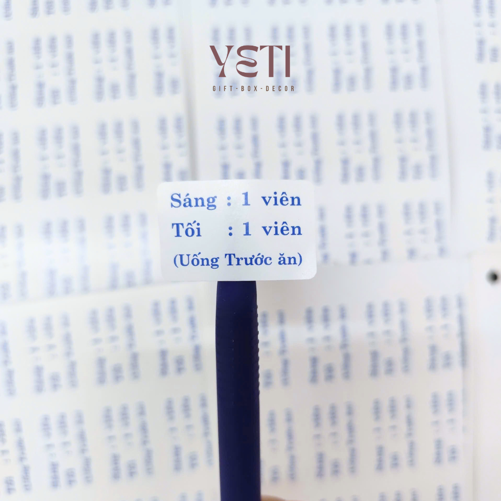 Combo 360c Morning Pharmacy Dosage Stickers 1 เม็ด - 1 เม็ดตอนกลางคืนหลังกิน - ทุกสี ขนาด 30x22mm