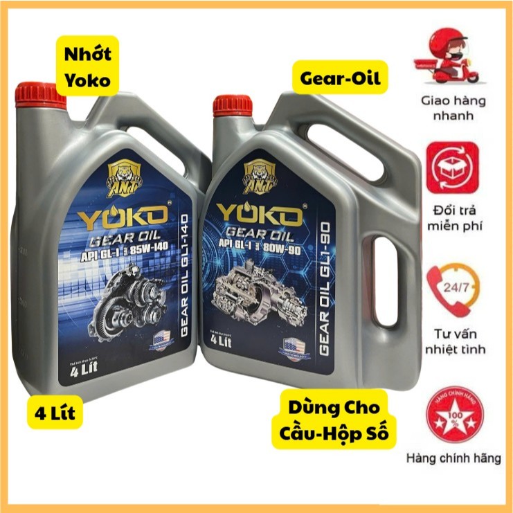 ANT Yoko 80W-90 และ 85W-90 4Liter น้ํามันเฉพาะสําหรับสะพานรถและเกียร์อุตสาหกรรม
