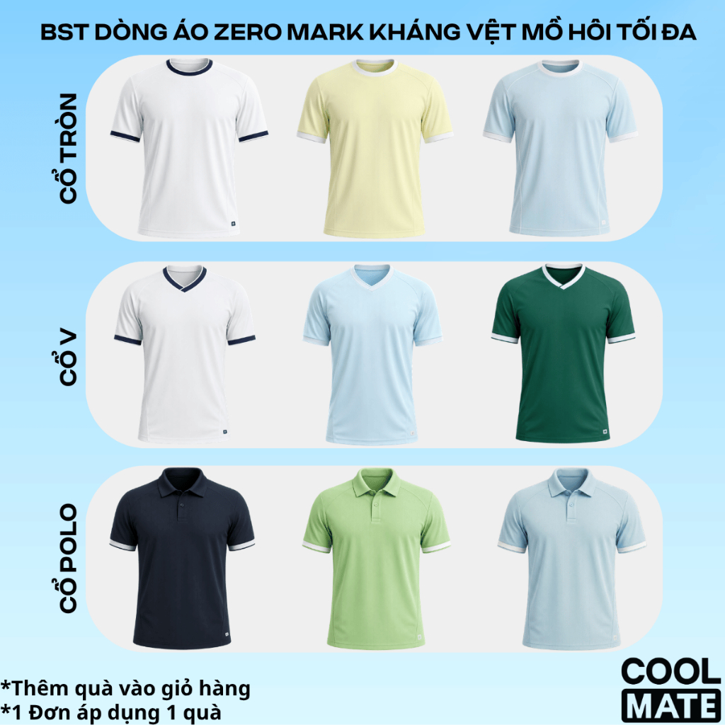 [ใหม่]Peque ZeroMark เสื้อยืดกีฬาผู้ชาย/โปโลคอลเลกชันใบไม่มีริ้วเหงื่อ การเคลื่อนไหวที่สะดวกสบาย Coo