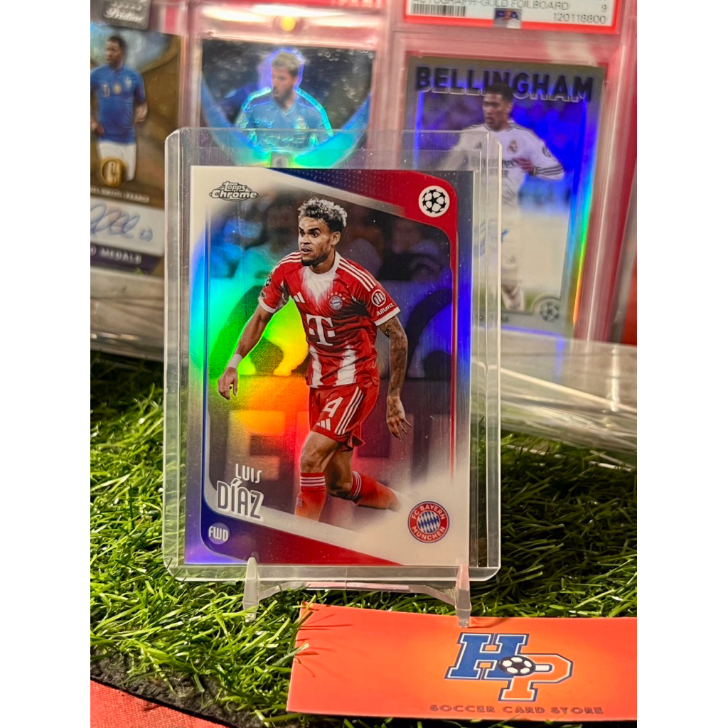 การ์ดฟุตบอล Luis Diaz Refractor Topps Chrome UCL 2025/26