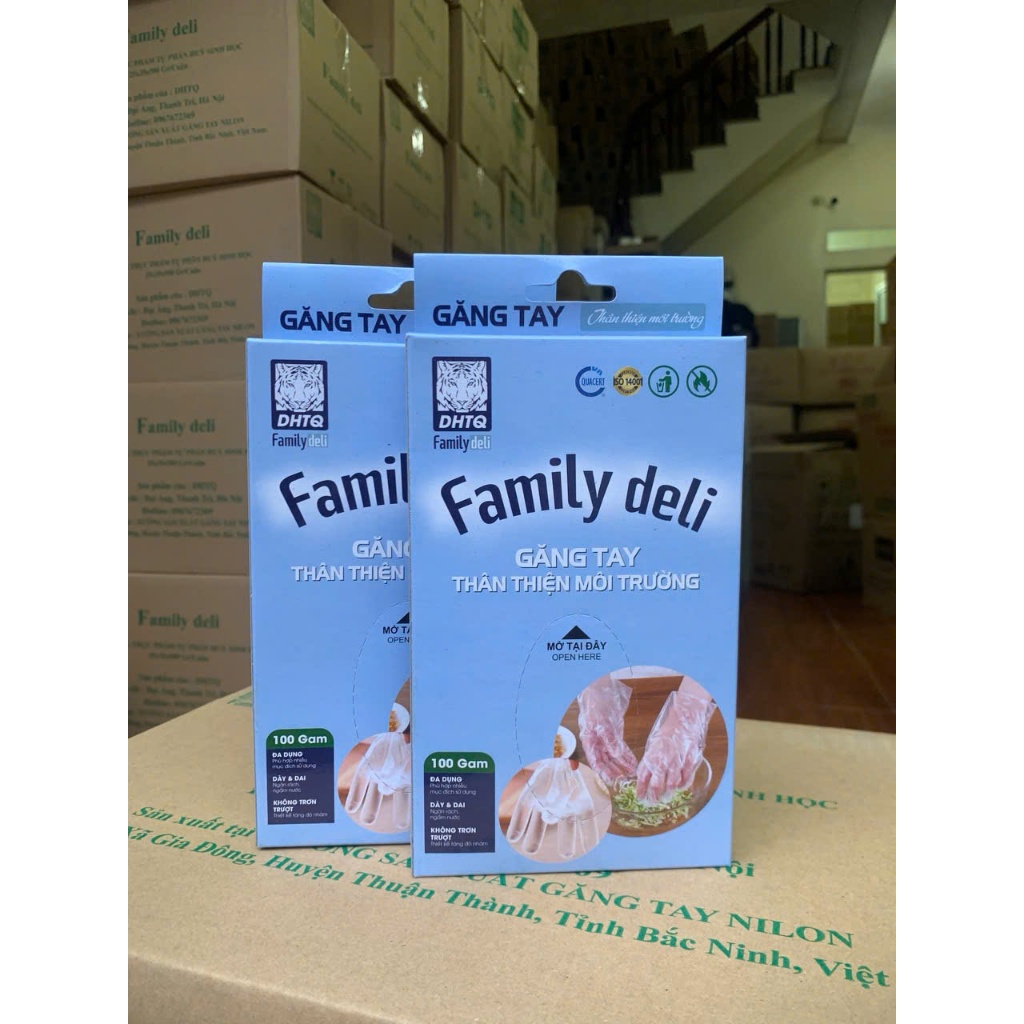 Family Deli ถุงมือไนลอนย่อยสลายได้แบบใช้แล้วทิ้ง สะดวกและอาหาร Safe.HY