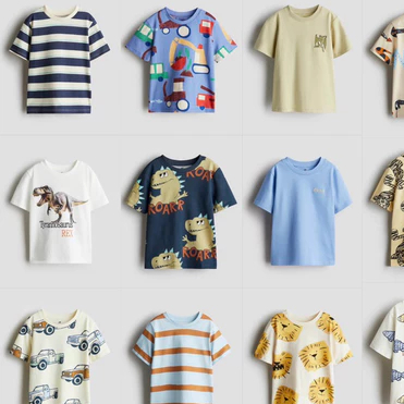 เสื้อยืดเด็ก HM 2-10Y-ใหม่ล่าสุด- HM005