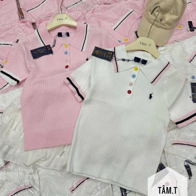 สเวตเตอร์ม้าโปโล Mtg คอปกกระดุม สีสวยมาก สินค้า QC ฟรีไซส์