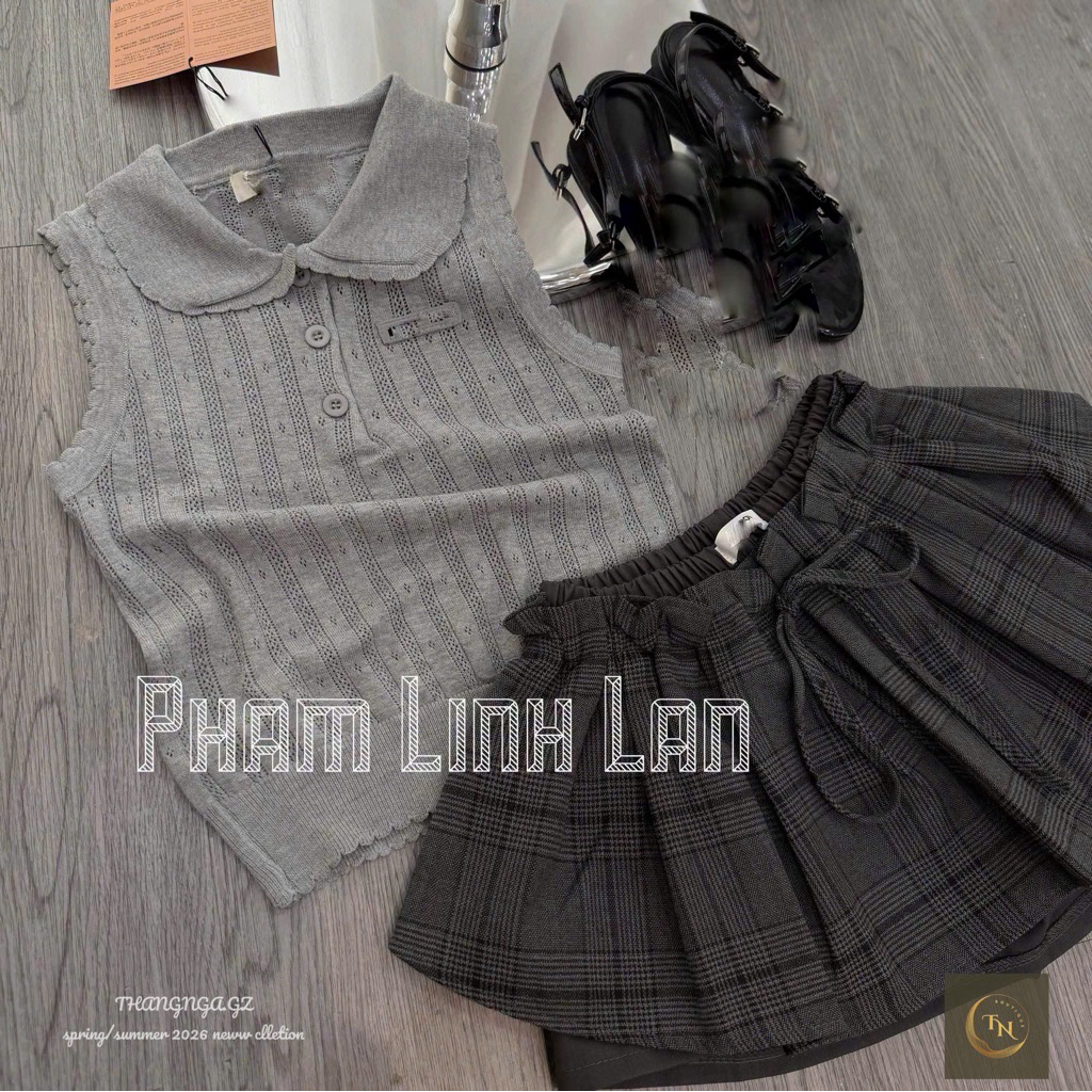 เสื้อสเวตเตอร์แขนกุดคอปกบัว Mtg M 5 สี QC ฟรีไซส์