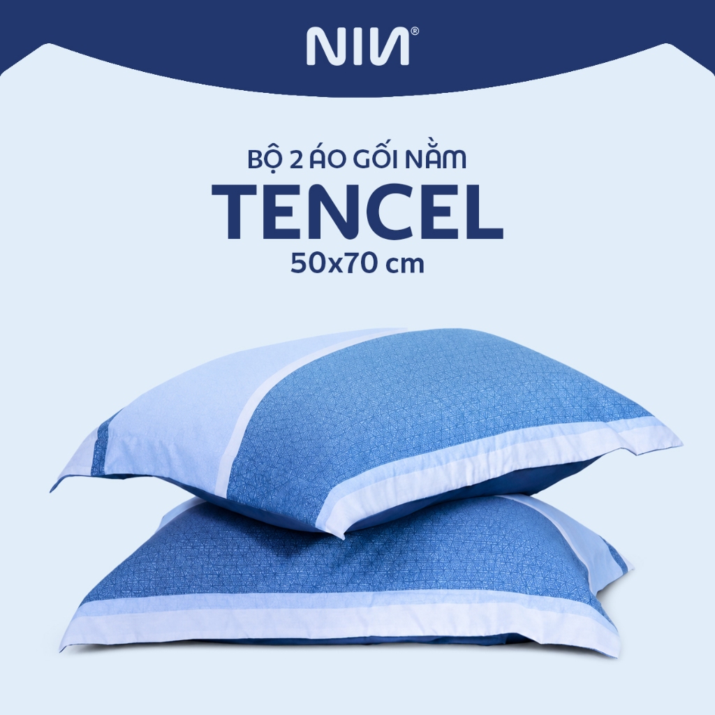 ชุดปลอกหมอนไมโครไฟเบอร์ NIN Selina Tencel 2 ชิ้น 50x70 ซม. - นุ่ม เย็นสบาย อ่อนโยนต่อผิว
