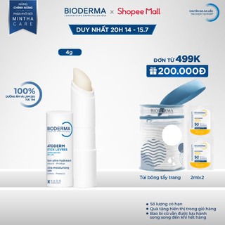 Son dưỡng môi khô nứt nẻ và tổn thương Bioderma Atoderm Stick Levres - 4g
