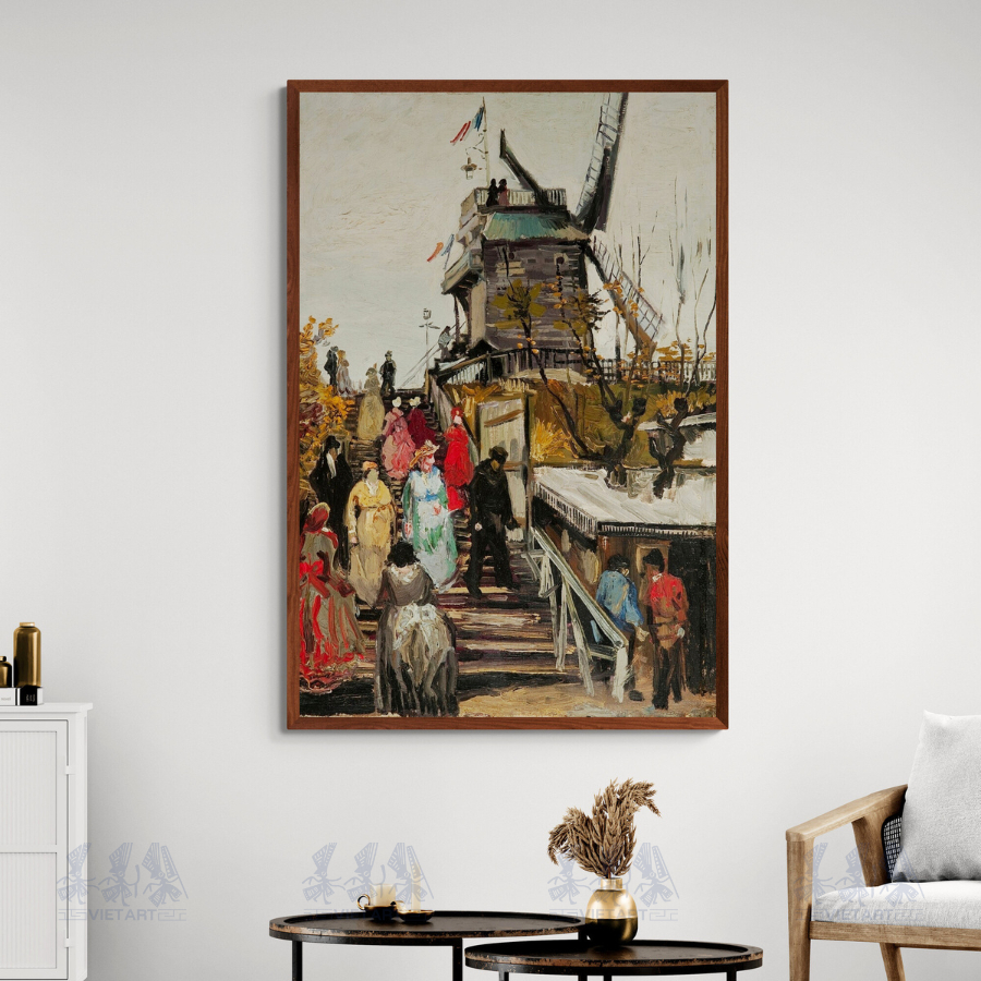 ภาพวาดผ้าใบ Van Gogh Le Moulin de Blute-Fin 1886 - Viet Art Space Wall Painting